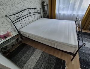 Voodi metall retro 185x210cm + madrats + kattemadrats (2 foto / 4)