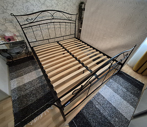 Voodi metall retro 185x210cm + madrats + kattemadrats (4 foto / 4)