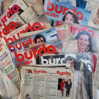 11 vana Burda Moden ajakirja + lõikelehed, 1988–1998