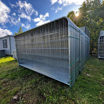 НОВЫЕ ВРЕМЕННЫЕ ОГРАЖДЕНИЯ 3,5 x 2 м + PVC ОСНОВАНИЕ + ЗАЖИМ