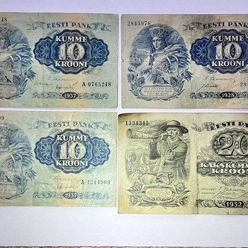 Продам старые бумажные деньги Эстонской Республики 1919–1937