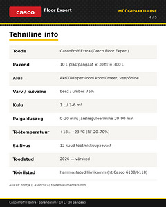Põrandaliim CascoProff Extra 10 L (5 foto / 5)