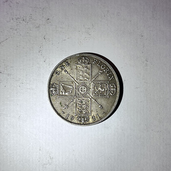 1921 Suurbritannia George V One Florin / 2 šillingit – hõbe