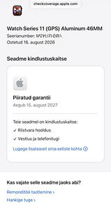 Apple Watch 11 46mm Silver GPS nagu uus! Garantii 08.2027 (7 foto / 7)
