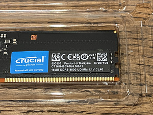Crucial DDR5 32ГБ (2x16ГБ) KIT 4800Mhz CL40 UDIMM (2 фото из 2)
