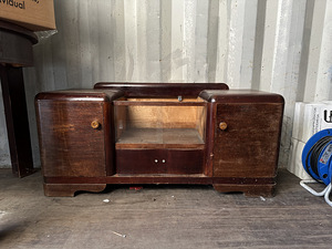 Vanaaegne Art Deco stiilis madal kapp / puhvetkapp (1 foto / 7)