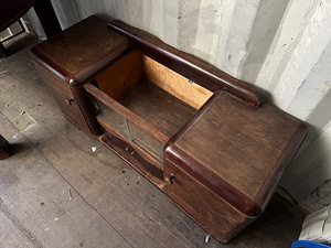 Vanaaegne Art Deco stiilis madal kapp / puhvetkapp (2 foto / 7)