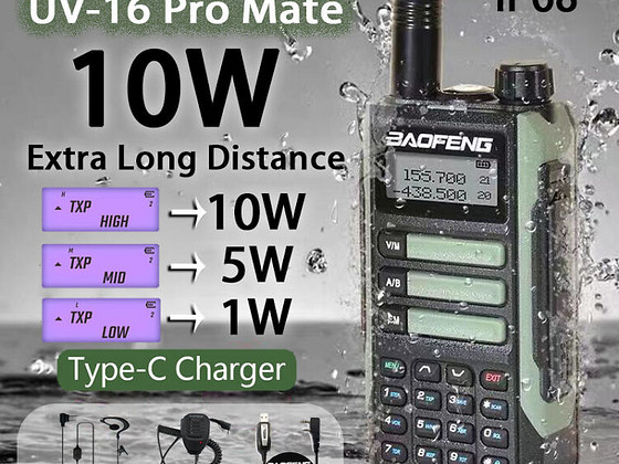 Двухдиапазонная (VHF/UHF) радиостанция Baofeng и зарядное устройство