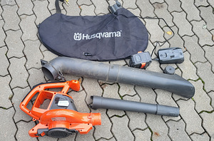 HUSQVARNA Lehepuhur/imur 120iBV koos aku ja laadijaga (1 foto / 4)