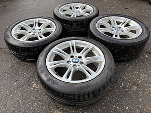 18" BMW style 350m originaalveljed 5x120 + suverehvid 245/45 (3 foto / 8)