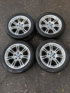18" BMW style 350m originaalveljed 5x120 + suverehvid 245/45 (4 foto / 8)