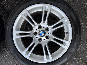 18" BMW style 350m originaalveljed 5x120 + suverehvid 245/45 (6 foto / 8)