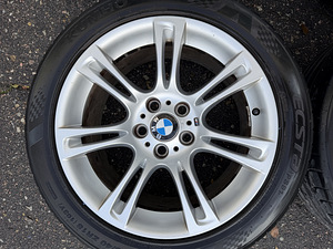 18" BMW style 350m originaalveljed 5x120 + suverehvid 245/45 (8 foto / 8)