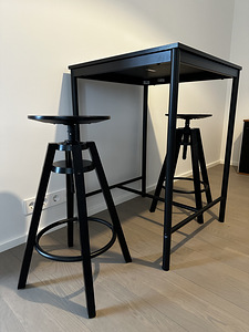 IKEA RÖNNINGE baarilaud ja 2 DALFRED baaritooli (2 foto / 3)