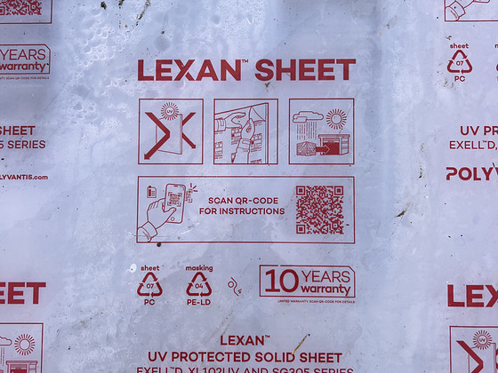 Листы поликарбоната Lexan 6 мм, монолитные, с УФ-защитой