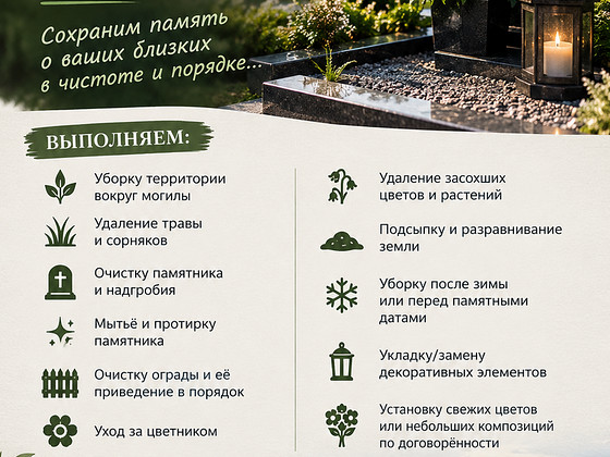 Уход за местами захоронения
