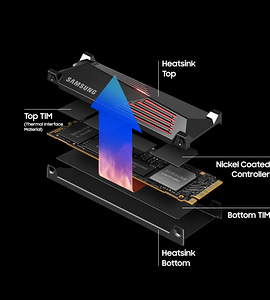 Samsung 990 PRO 1TB NVMe M.2 SSD с радиатором охлаждения (9 фото из 9)
