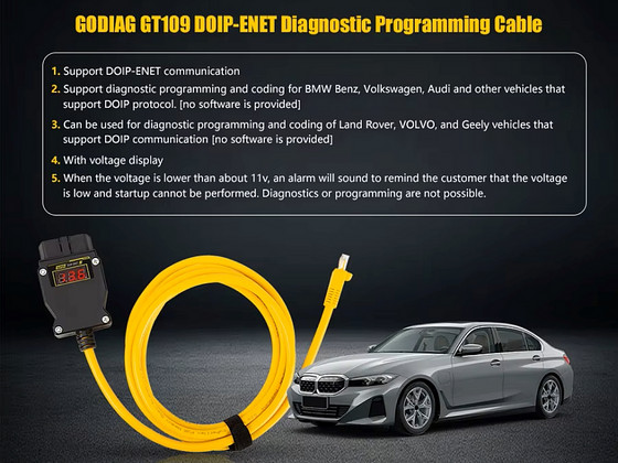 GODIAG GT109 DOIP-ENET diagnostika, kodeerimine jne.