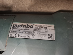 Metabo WP 2000-230 – 2000 W / 230 mm nurklihvija (4 foto / 4)