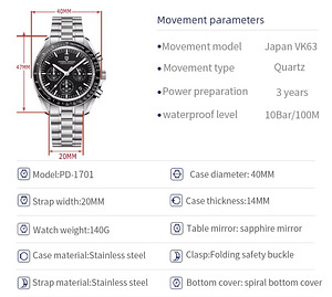 PAGANI DESIGN Moon Watch V6 2026 meeste käekell (6 foto / 6)