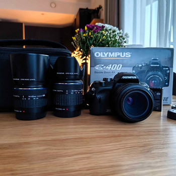 Комплект зеркальной камеры Olympus e-400