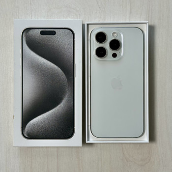 Apple iPhone 15 Pro 256GB белый Ti как новый. Аккумулятор 10