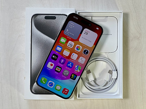 Apple iPhone 15 Pro 256GB White Ti nagu uus. Aku 100% (6 foto / 8)