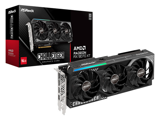 Видеокарта AMD ASRock RX 9070 XT Challenger 16GB