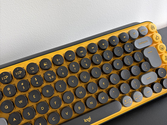 Logitech POP Keys Wireless Mechanical Keyboard -Blast Yellow