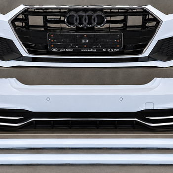 Audi A7 C8 4K8 S-line OEM передний бампер + задний бампер + пороги