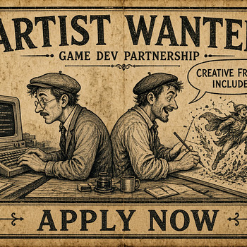 I'm looking for an artist for a game dev. partnership