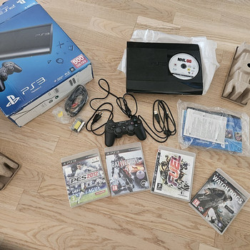 Sony Ps3 Super Slim 500GB PlayStation 3 PS3 + 5 mängu