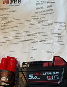 Aku Milwaukee M18 B5 3 x 5,0 Ah + M12-18 FC + B2 2,0 Ah (3 foto / 3)