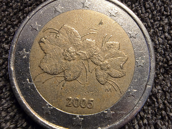 2005 Финляндия 2 евро. Дефектные.