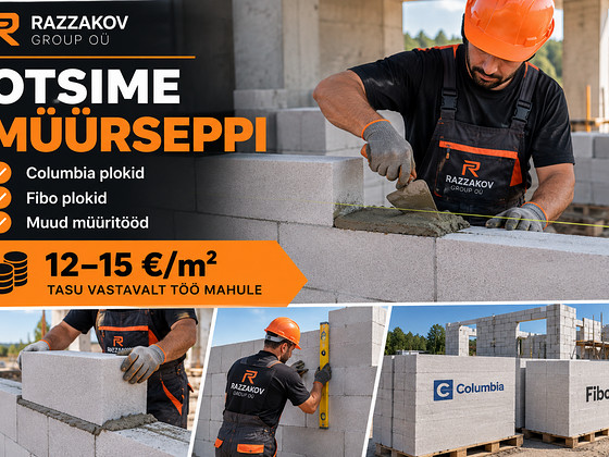 “Otsime müürseppi – 12–15 €/m²”