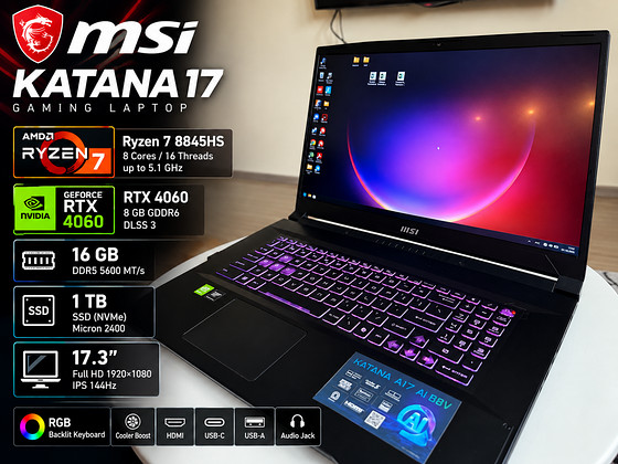 MSI Katana 17 / Ryzen 7 / RTX 4060