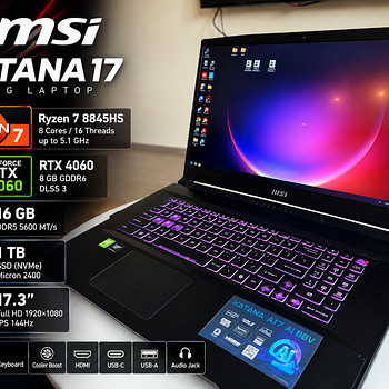 MSI Katana 17 / Ryzen 7 / RTX 4060