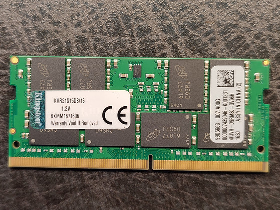 Kingston DDR4 16Gb 2133Mhz SODIMM KVR21S15D8/16