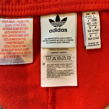 Красные штаны adidas (для подростка, 164 см)
