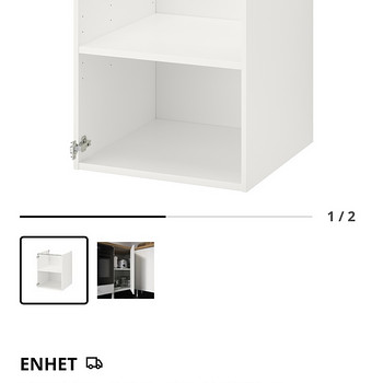 Uus IKEA ENHET köögikapp riiuliga, 60 × 60 × 75 cm.