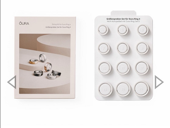 Oura Ring Gen 4 Sizing Kit, комплект примерочных колец размеров
