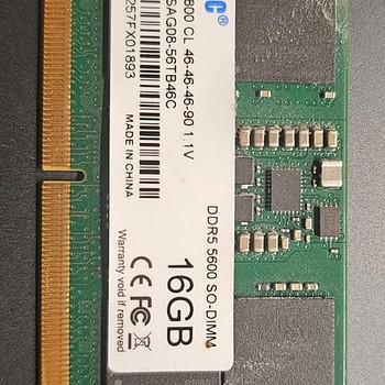 16 GB DDR5-5600 SO-DIMM, 5600 MT/s / PC5-44800, CL46