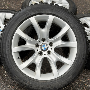 19" оригинальные диски BMW style 257 5x120 + шипованные шины 255/50