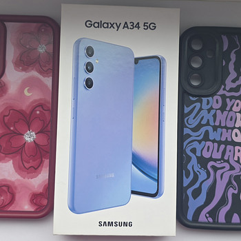 Samsung Galaxy A34 5G 128GB (Awesome Violet) + защитное стекло и