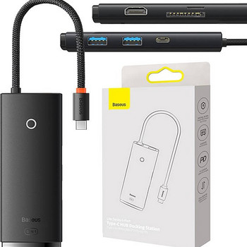 Hub Baseus OS Lite 6-Port Type-C to HDMI+USB3.0*2+PD+SD/TF black