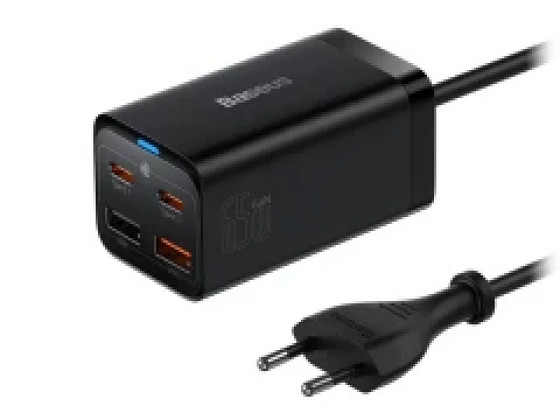 Baseus GaN3 Pro Desktop Fast Charger , 2x USB-C, 2x USB, 65W