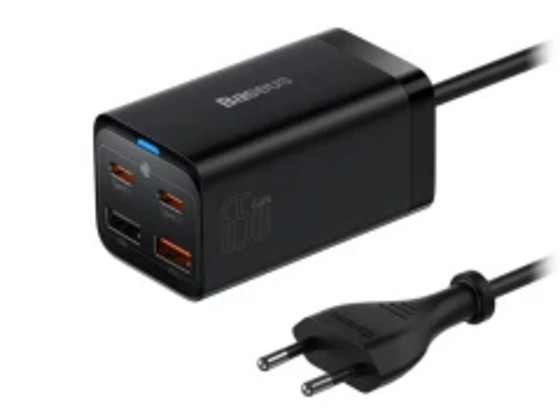 Baseus GaN3 Pro Desktop Fast Charger , 2x USB-C, 2x USB, 65W