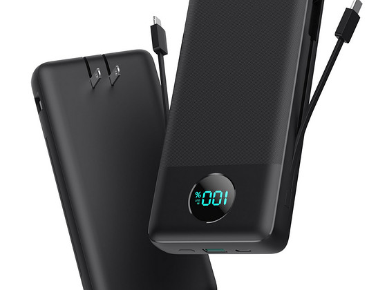 Power bank APHUWJ HX200J6 33800mAh kaablite ja AC pistikuga