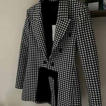 Zara mustvalgeruuduline frakkjakk (uus siltidega)