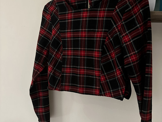 Zara топ в клетку XS/S